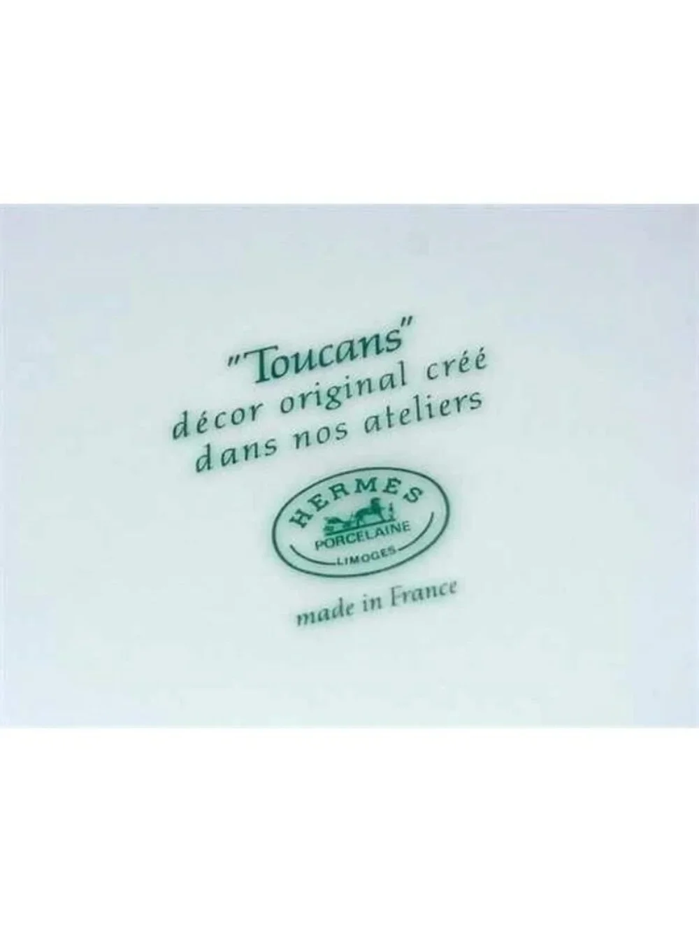 Hermes Toucans Plate Tableware Green Yellow